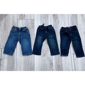 Lot of 3 Baby Boys LEVI Jeans 12 Month Elastic Waist Pull On